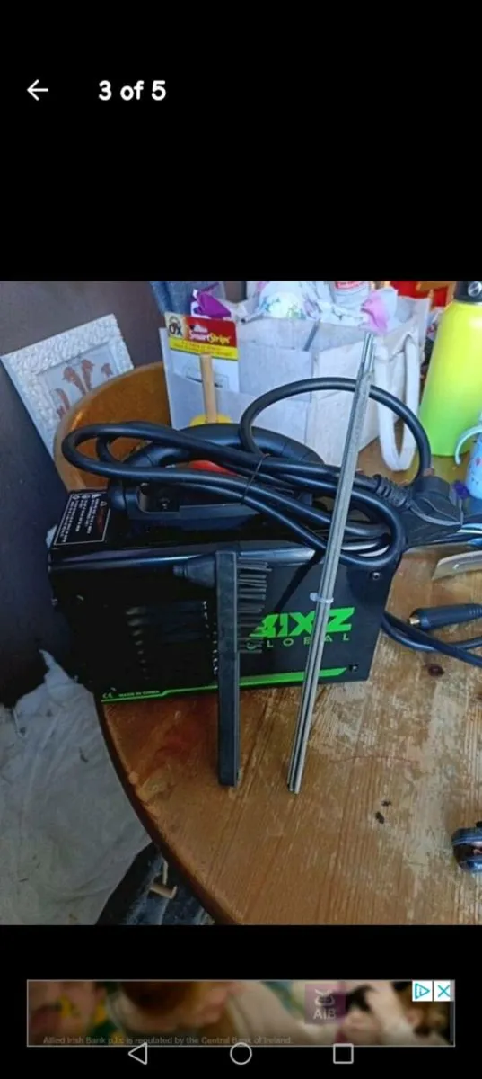 Stick welder with mask and gloves - Image 2