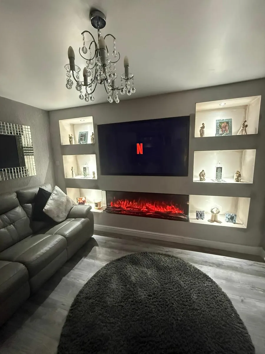 3 sides Electric Fireplace.  Free Delivery - Image 1