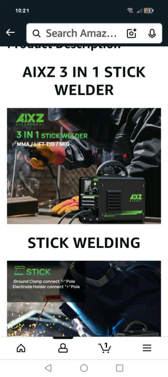 Stick welder with mask and gloves - Image 4