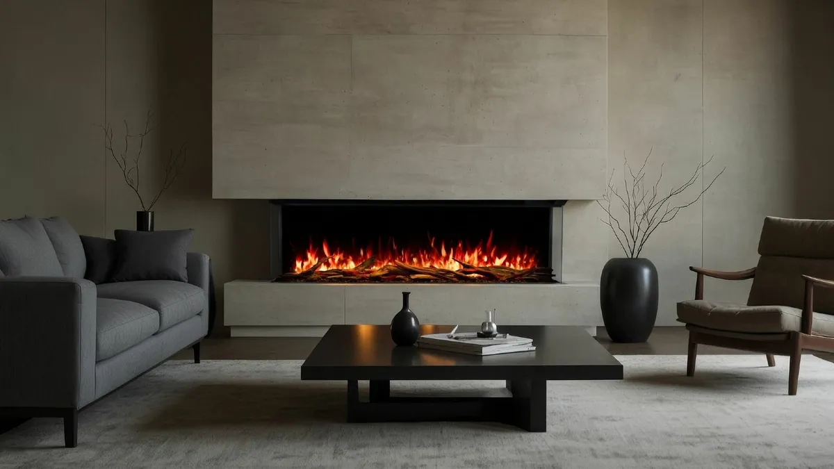 3 sides Electric Fireplace.  Free Delivery - Image 2