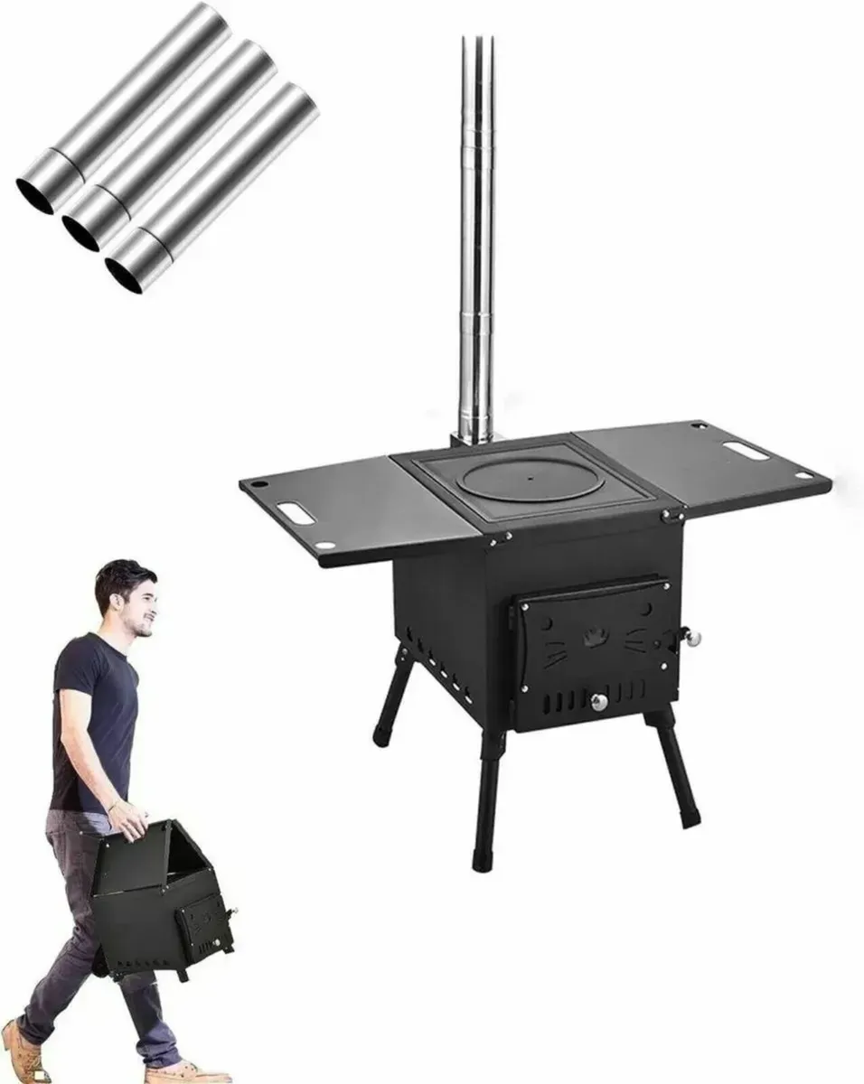 Camping Stove: Cast Iron, Portable, Reliable - Image 1