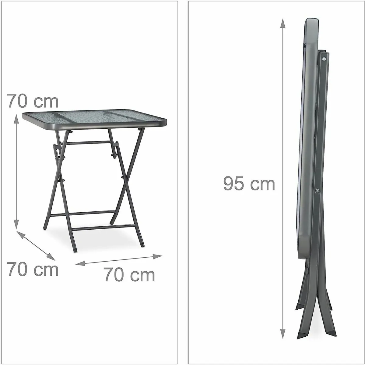 Table for Folding Balcony with Decorative Glass - Image 2