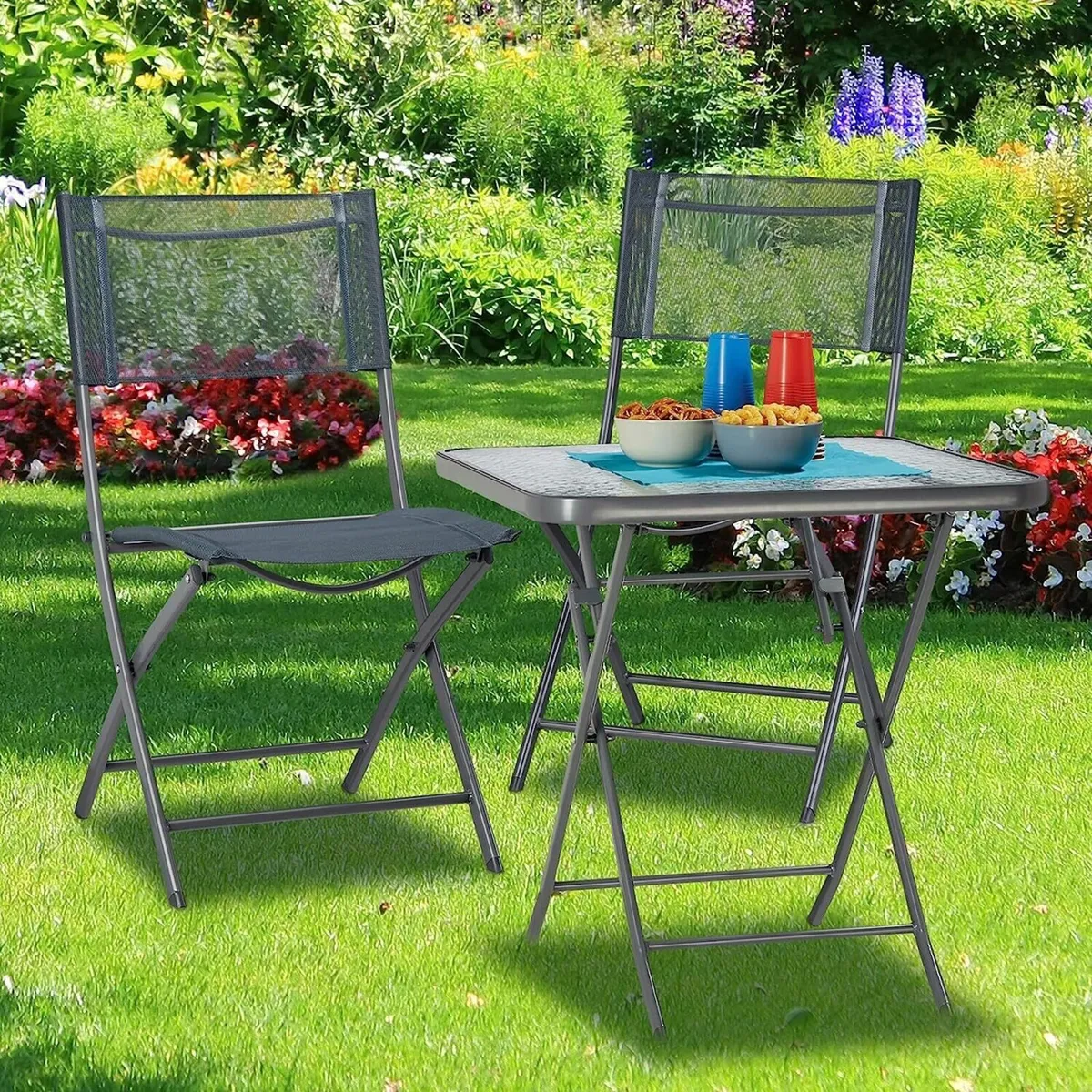 Table for Folding Balcony with Decorative Glass - Image 3