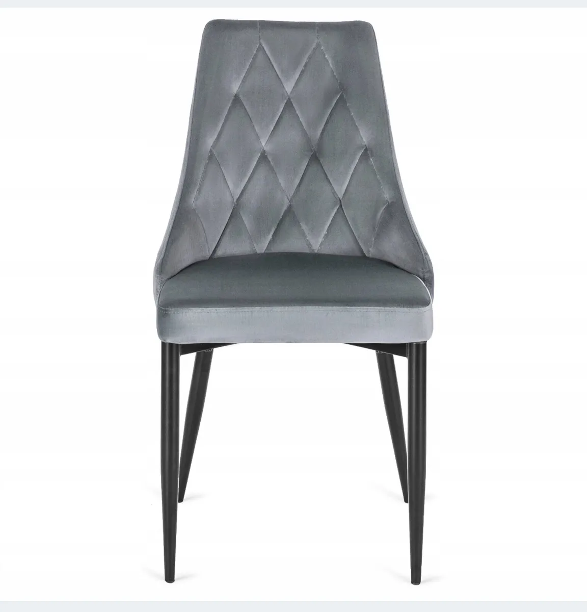 Set of 4x Velvet Upholstered Chairs - Image 3
