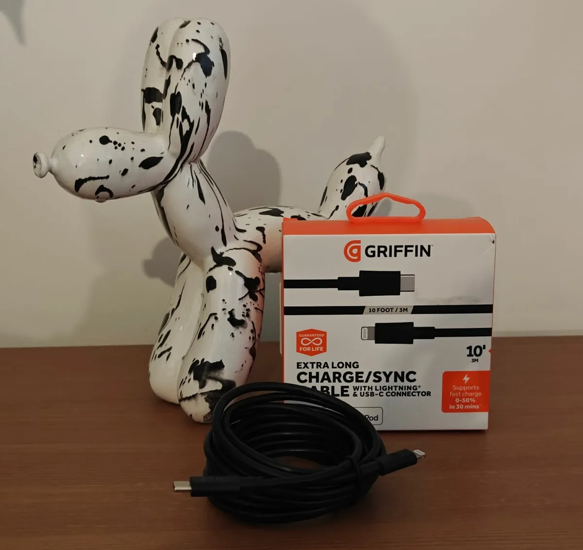 Griffin USB-C to Lightning Charging Cable – 3m - Image 1