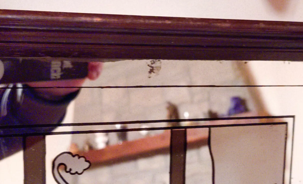 LONG VINTAGE BOVRIL MIRROR. - Image 4