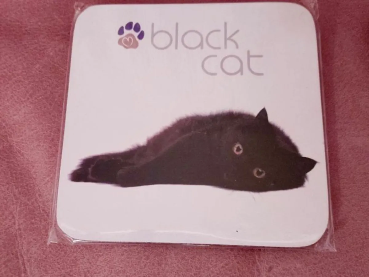 CAT DESIGNED COASTERS (BRAND NEW). - Image 1