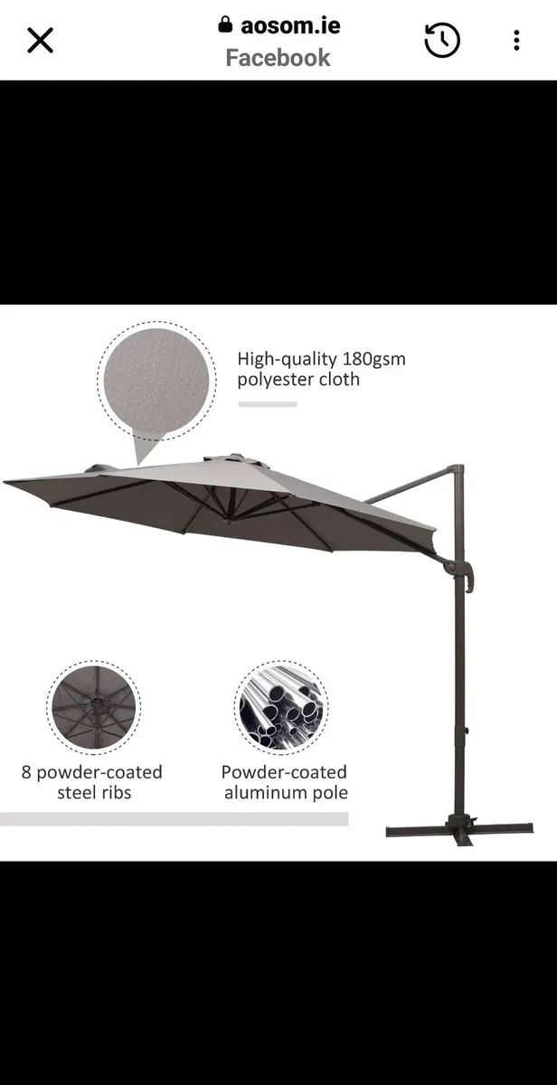 Parasol large umbrella - Image 3