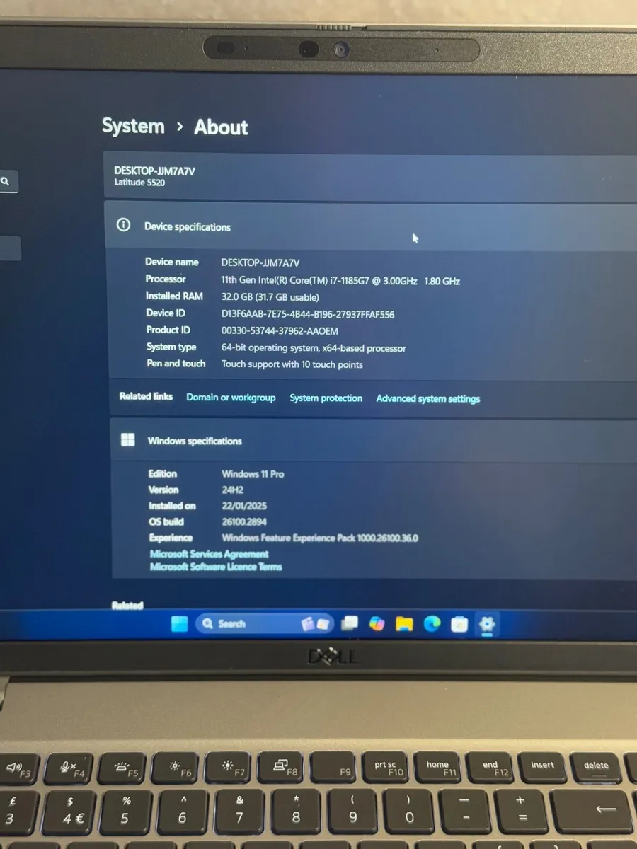 Dell Latitude 5520 Laptop i7/32GB/512SSD/FHD Touch - Image 2