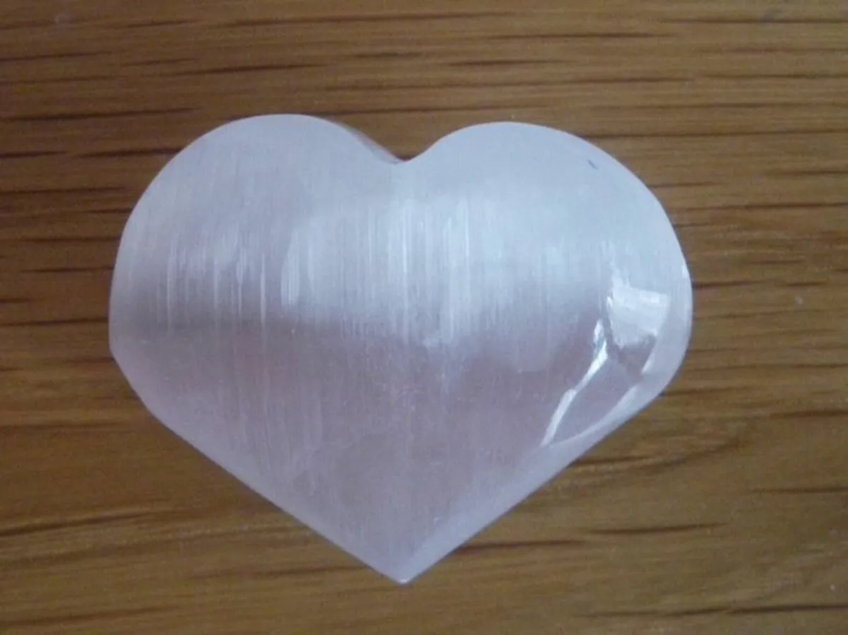 Selenite heart.Crystals,Gemstones