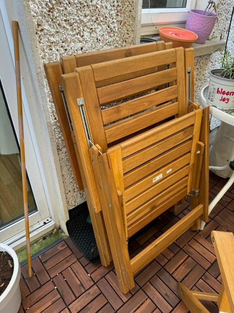 5 big wooden lawn chairs - Image 3
