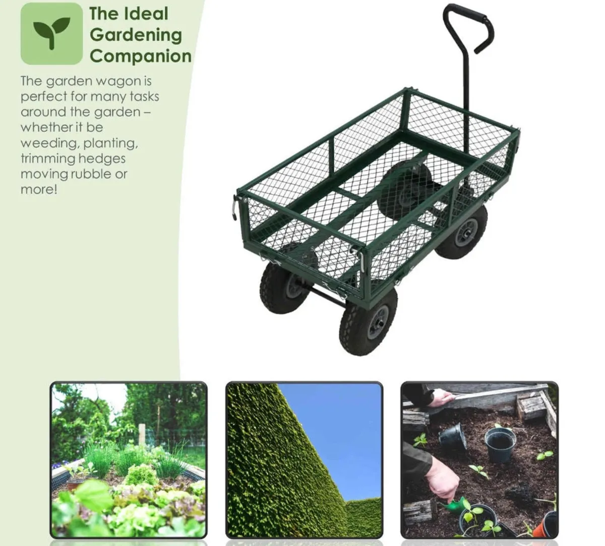 NEW Heavy Duty Garden Trolley Cart - Image 1