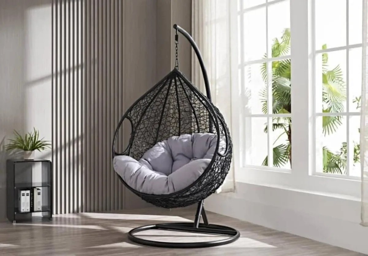 NEW RATTAN HANGING SWING EGG CHAIR - DELIVERY - Image 2
