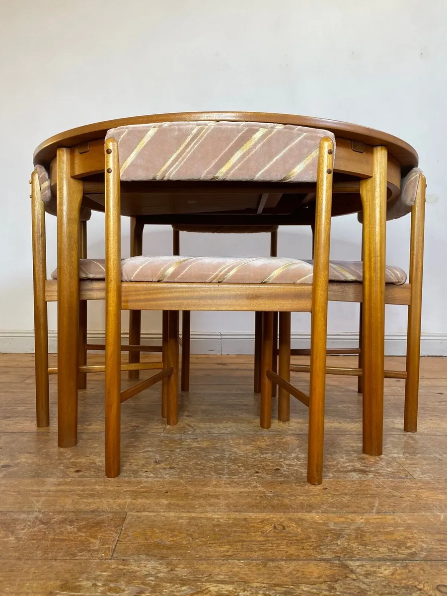 Mid Century McIntosh Teak Table & Chairs - Image 1