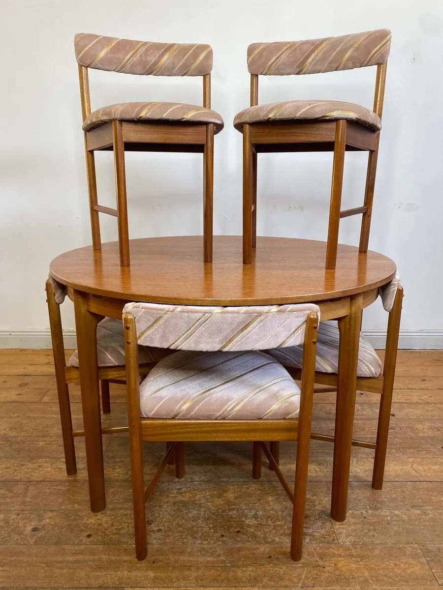 Mid Century McIntosh Teak Table & Chairs - Image 2