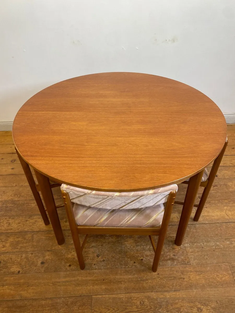 Mid Century McIntosh Teak Table & Chairs - Image 3