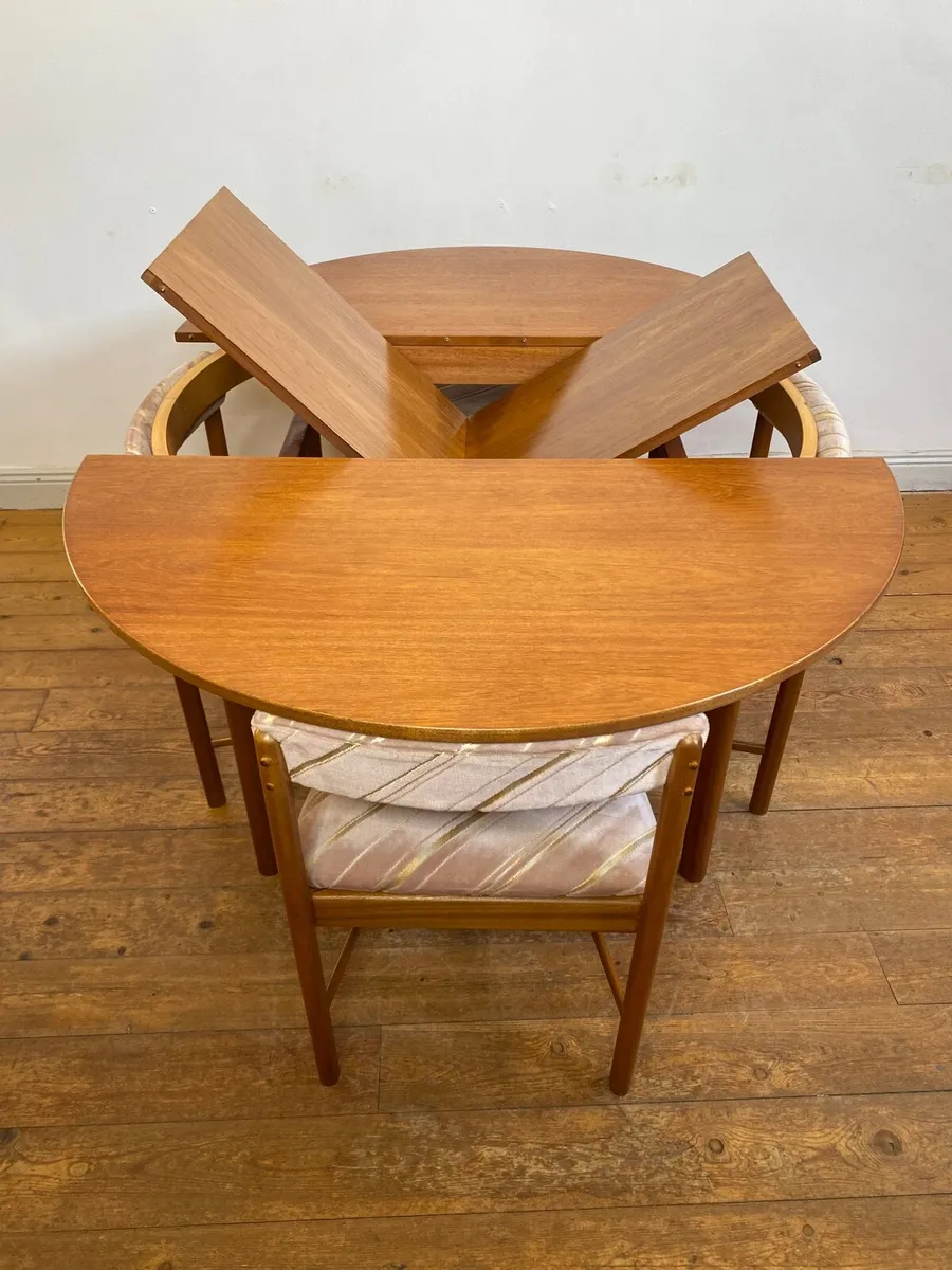 Mid Century McIntosh Teak Table & Chairs - Image 4