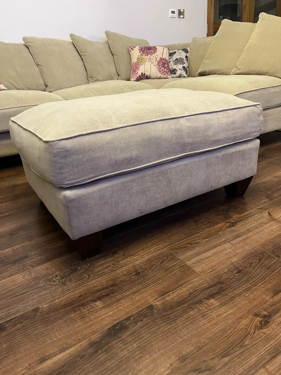 L-Shaped Corner Sofa with Footstool /Swivel Chair - Image 4