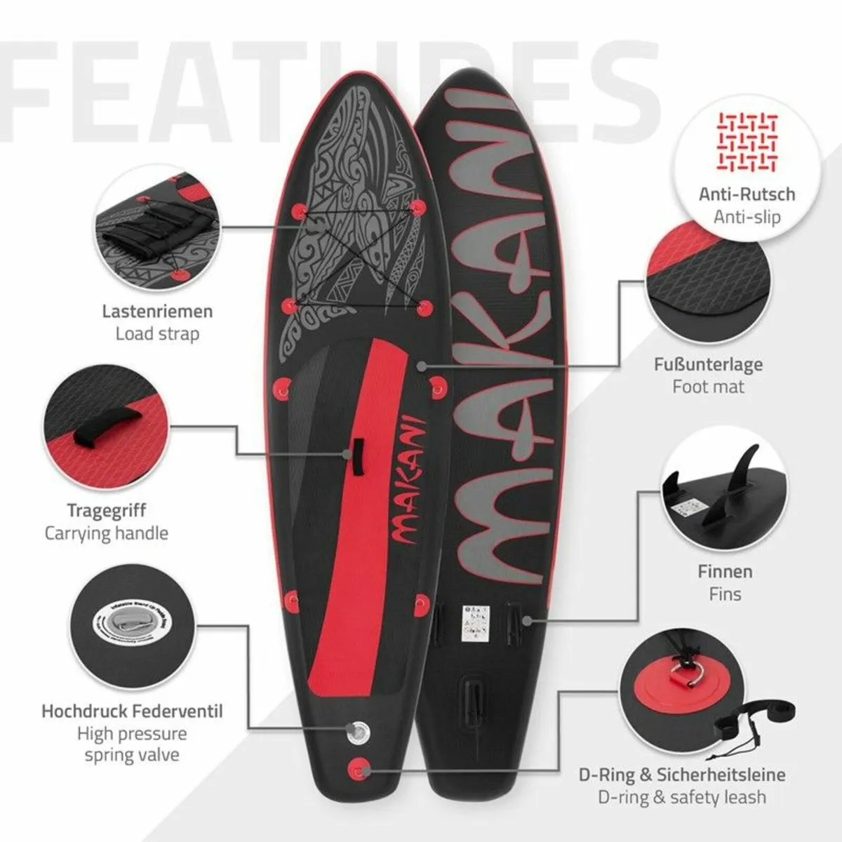 SUP Inflatable Stand Up Paddle Board 320x80x15 cm - Image 2