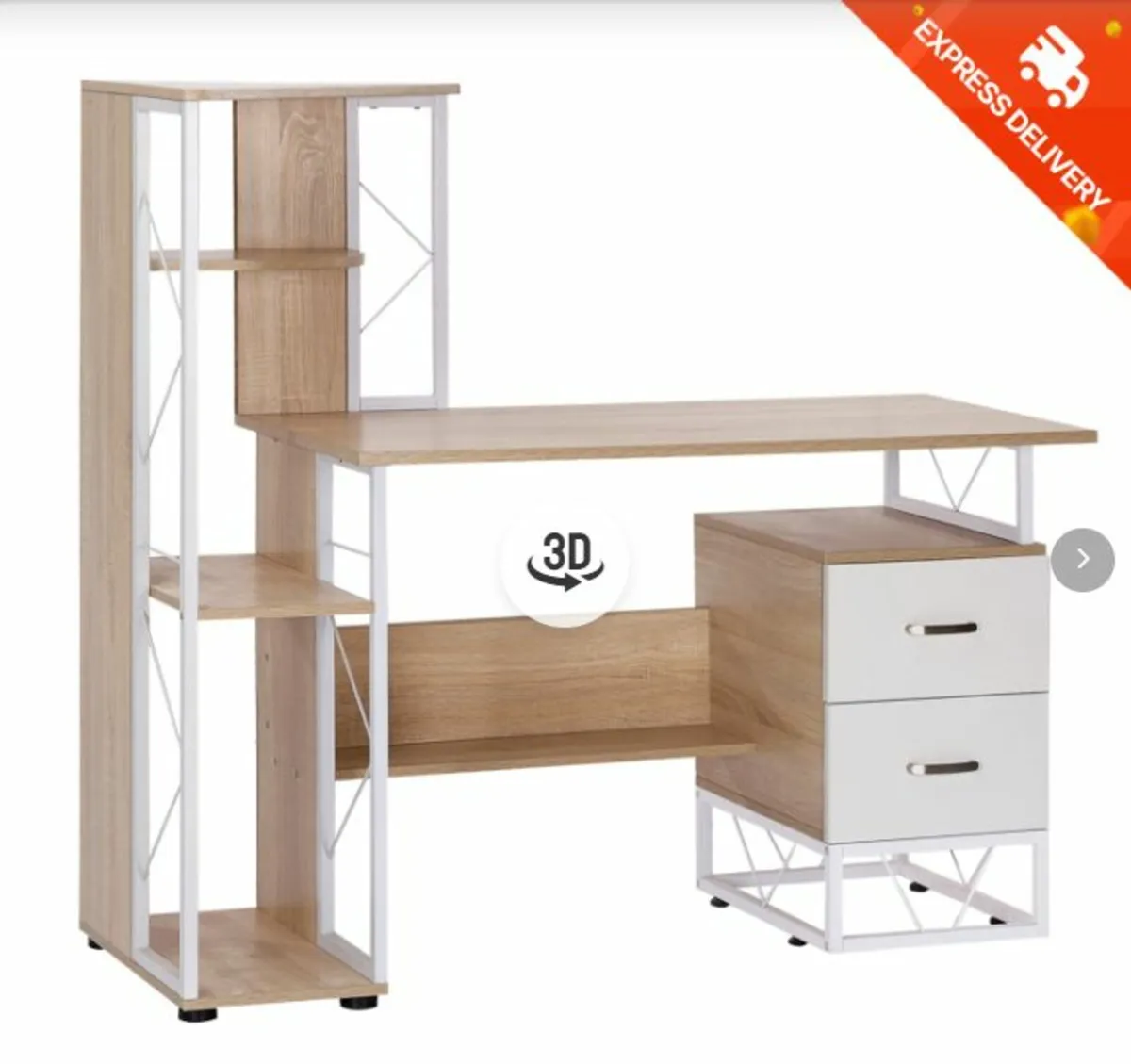 Computer Writing Desk PC Workstation - Image 1