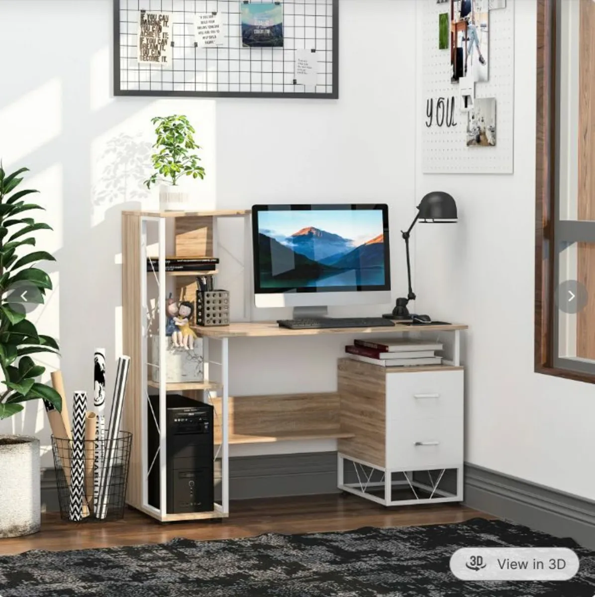 Computer Writing Desk PC Workstation - Image 3