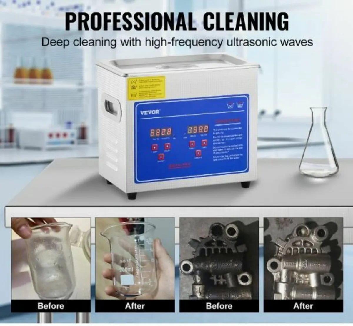 3L Ultrasonic Cleaner Machine Stainless Steel - Image 2