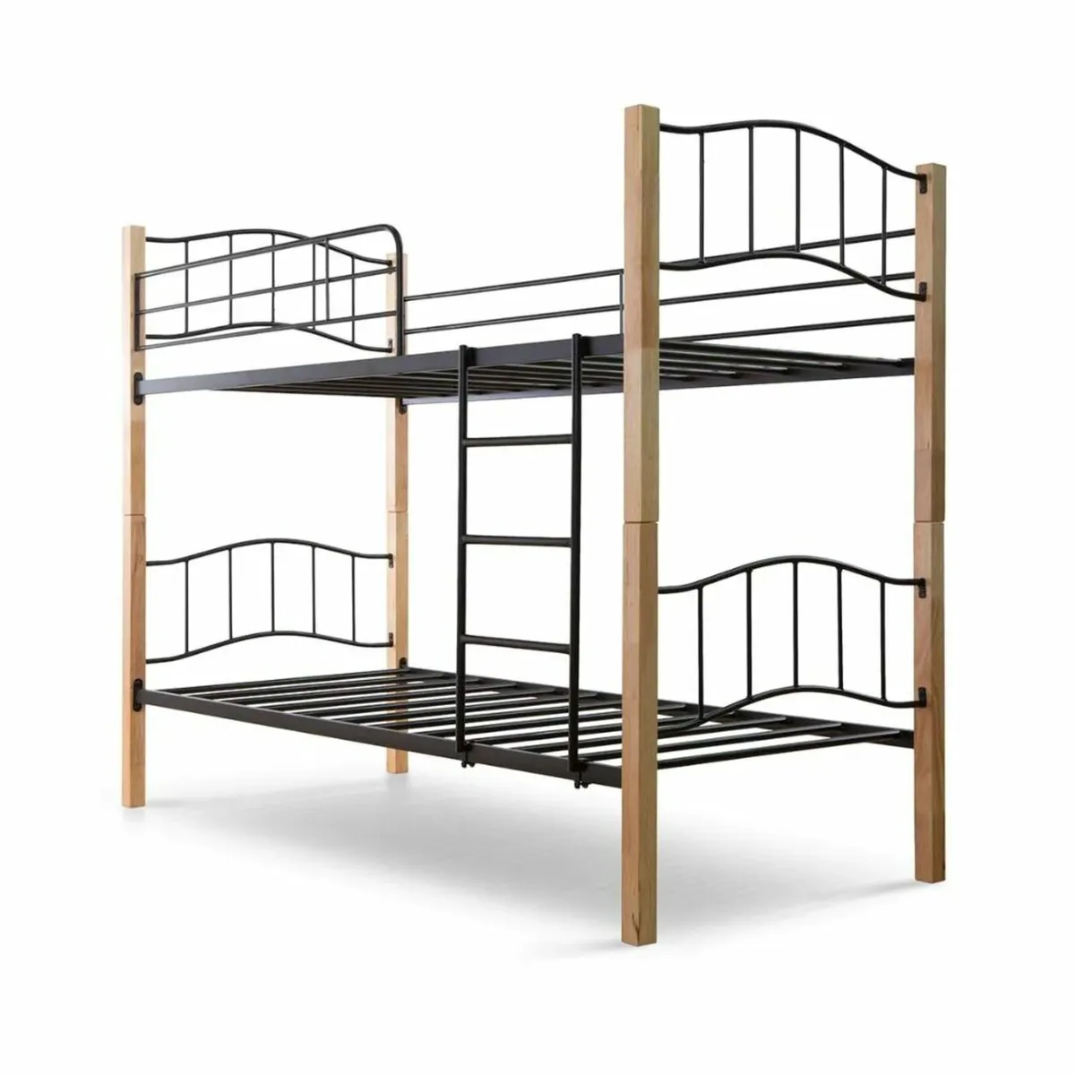 Sturdy Wooden & Metal Bunk Bed - Image 2