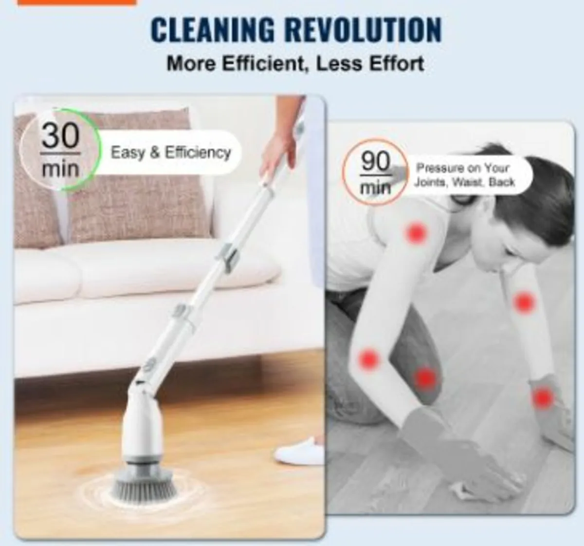 Electric Spin Scrubber, Cordless Cleaning Brush - Image 2