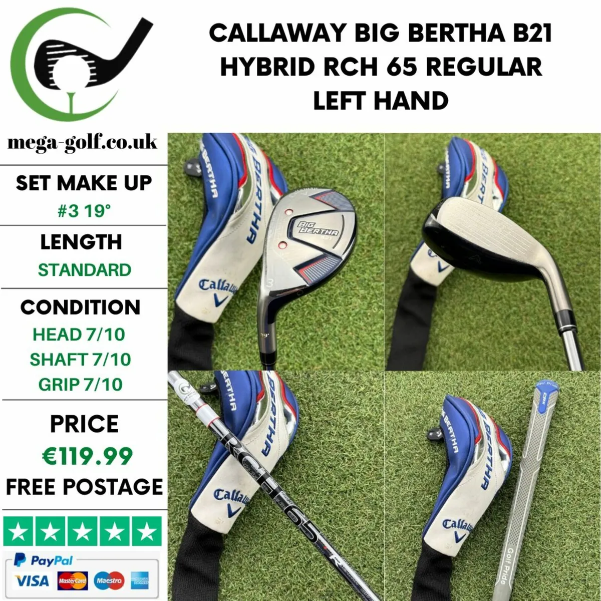 CALLAWAY BIG BERTHA B21 HYBRID / #3 19° / REGULAR - Image 1