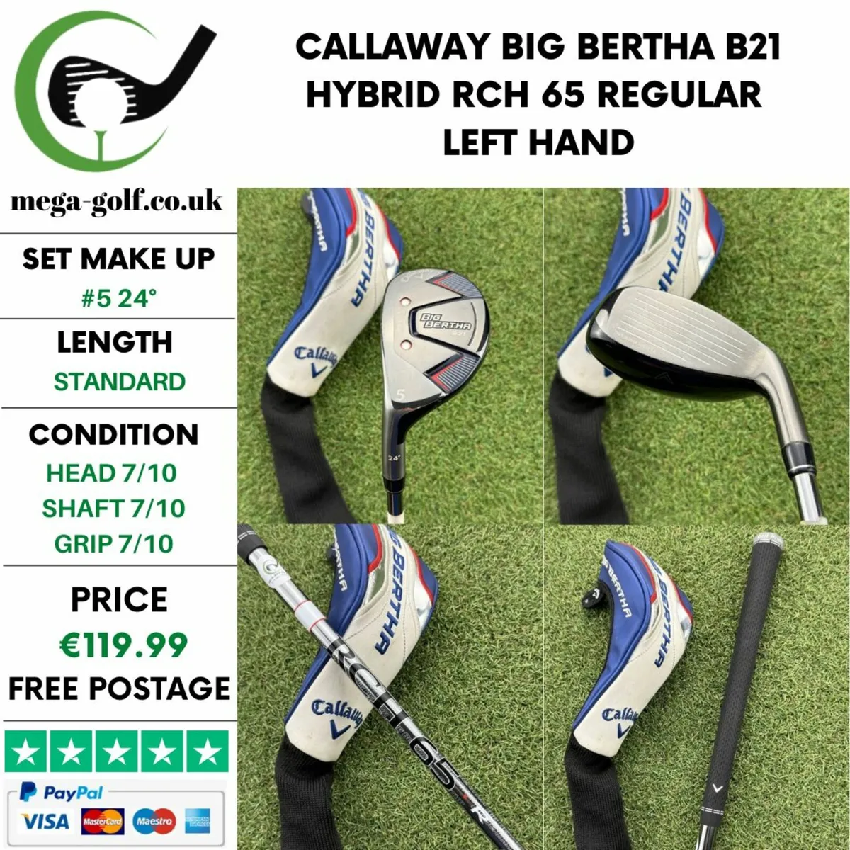 CALLAWAY BIG BERTHA B21 HYBRID / #5 24° / REGULAR - Image 1