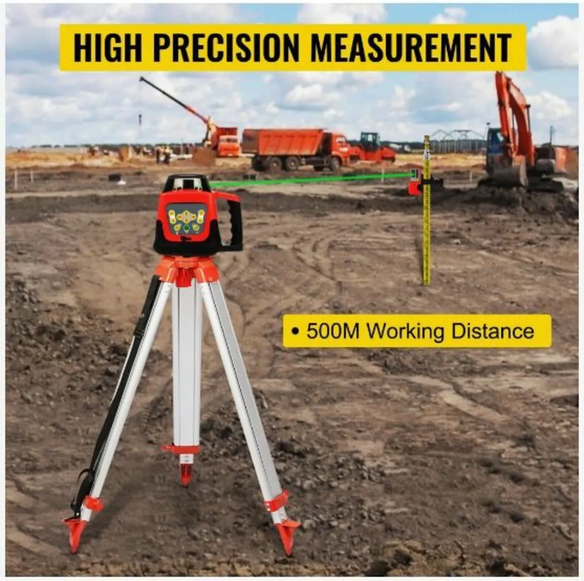 Green Rotary Laser Level Kit with Adjustable - Image 2