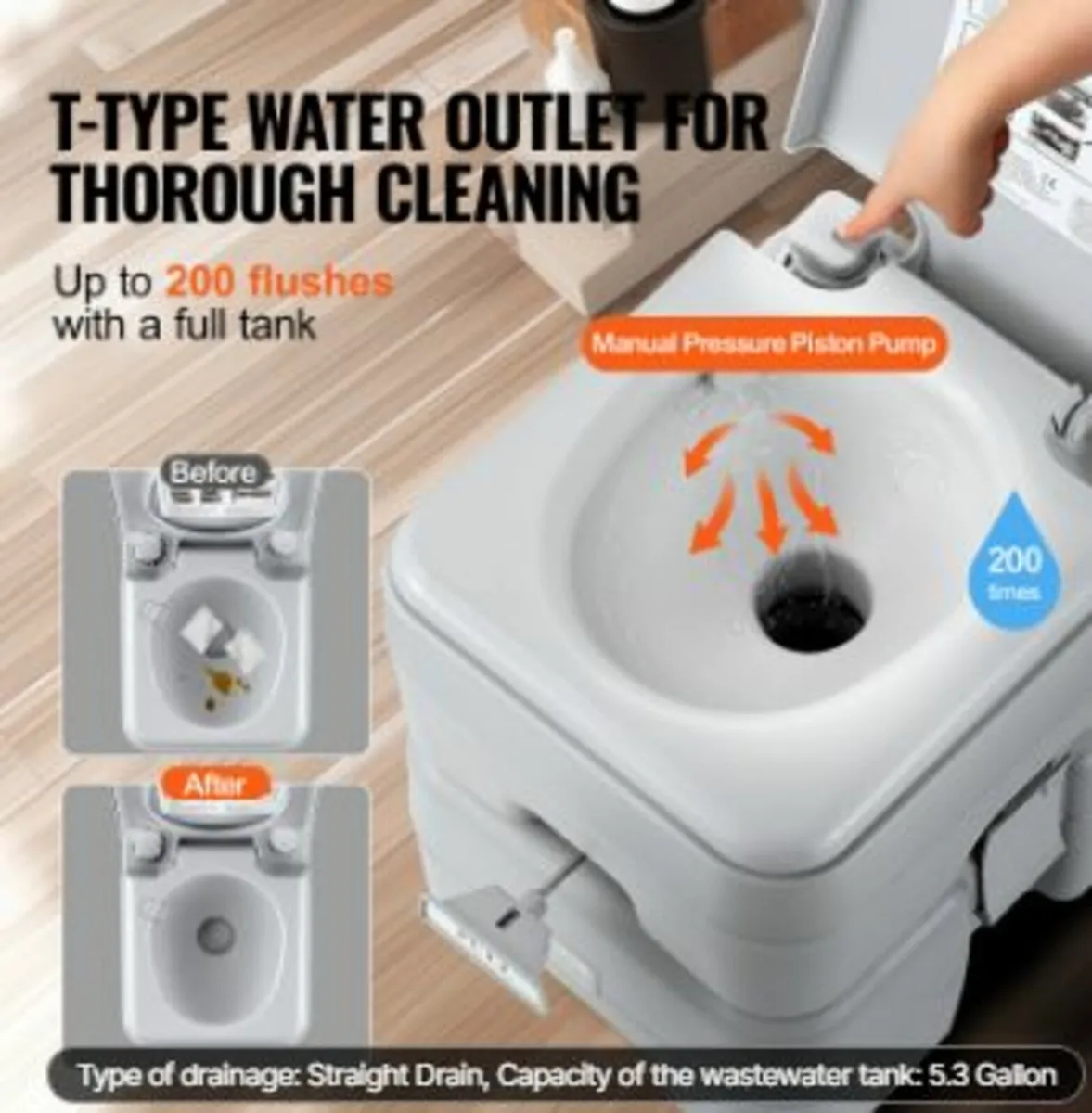 Portable Toilet Flush Travel Camping 5.3 - Image 4