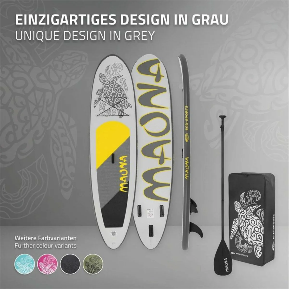 SUP Stand Up Paddle Surfboard Grey - Image 4