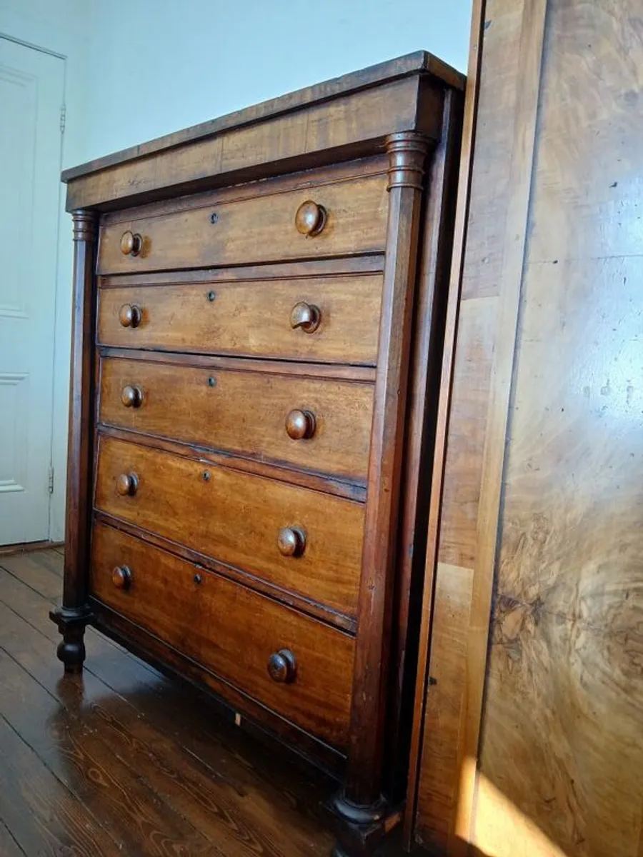 Victorian mahogany chest of drawers - Image 3