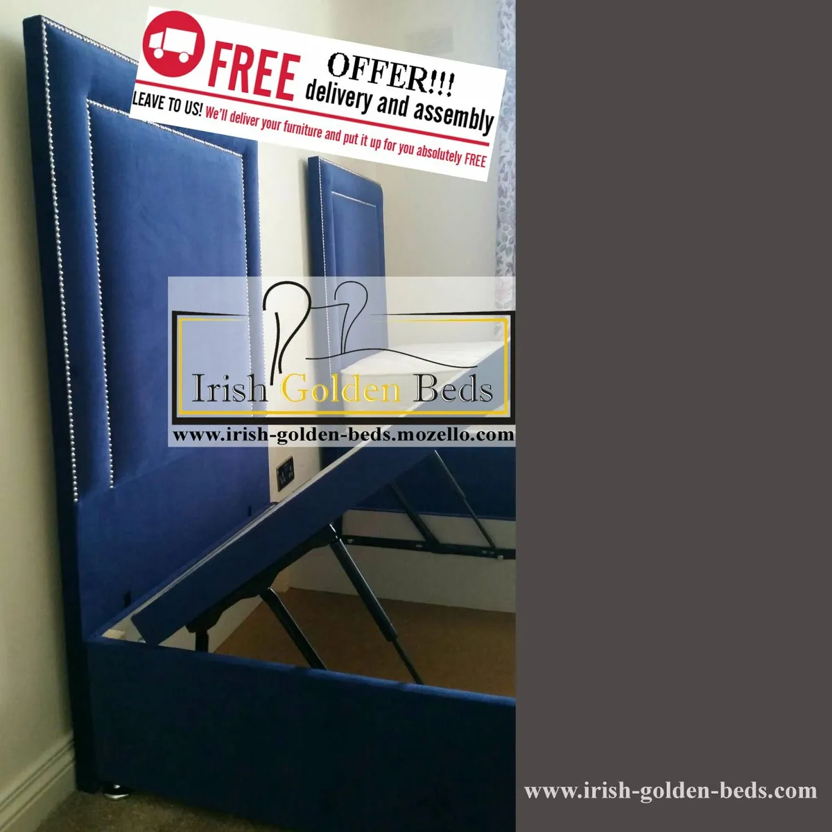 Ottoman Storage Bed Gas Lift Frame Base End Lift O - Image 1