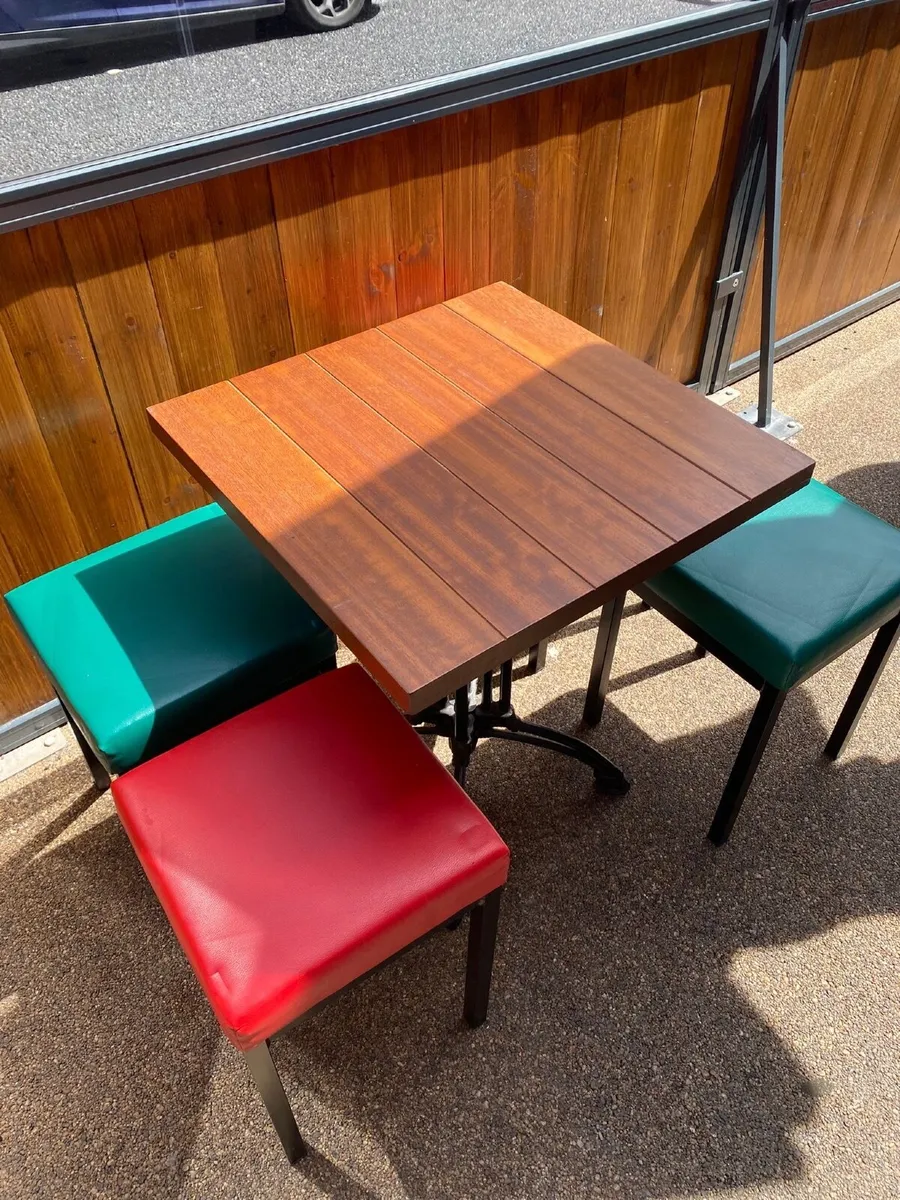 Tables and stools ideal for out door dining - Image 1