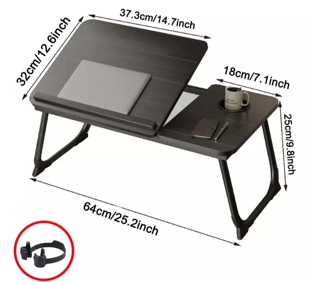 Folding Laptop Table Portable Desk - Image 2