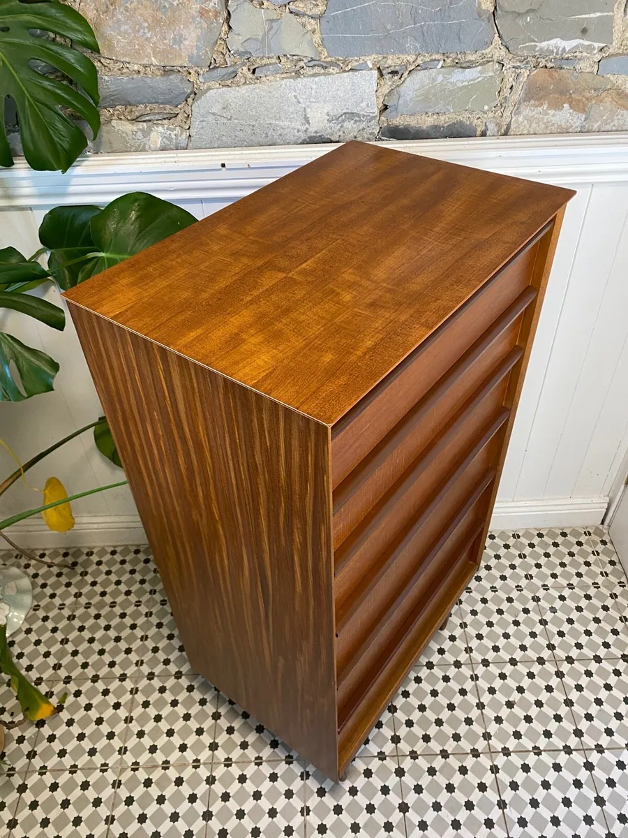 Mid Century Austinsuite Teak Tallboy Chest - Image 3