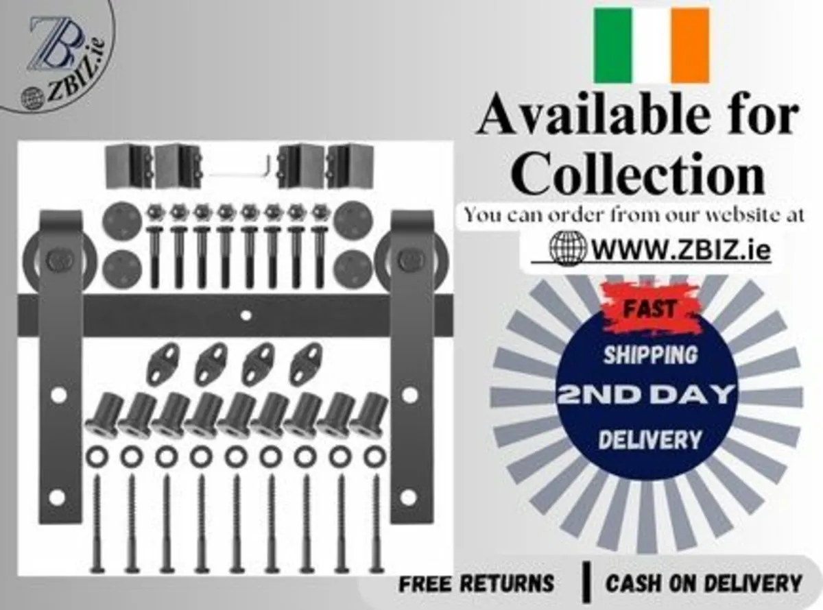 Complete Barn Door Hardware Kit: 12FT - Image 1