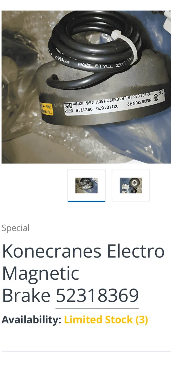 Kone crane hoist brake (new) - Image 2