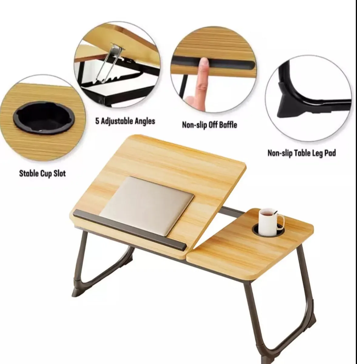 Folding Laptop Table Portable Desk Sofa bed stand - Image 1