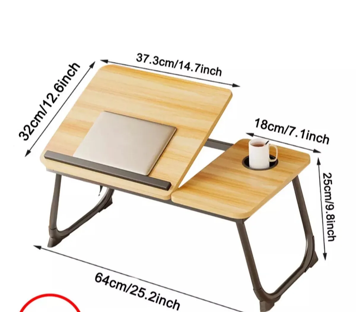 Folding Laptop Table Portable Desk Sofa bed stand - Image 2