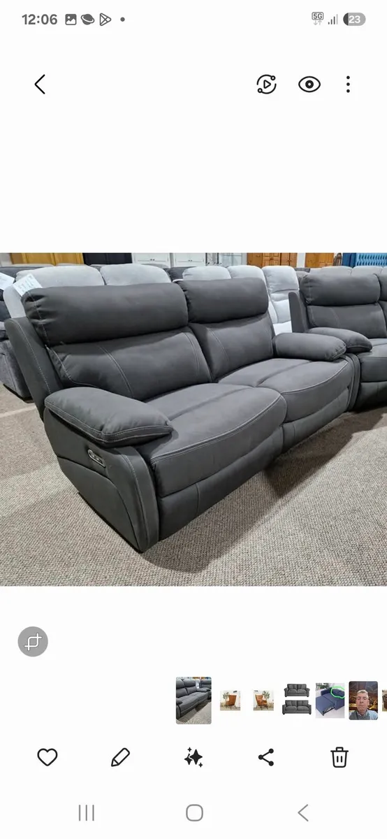 Brand new hardy electric recliner couch
