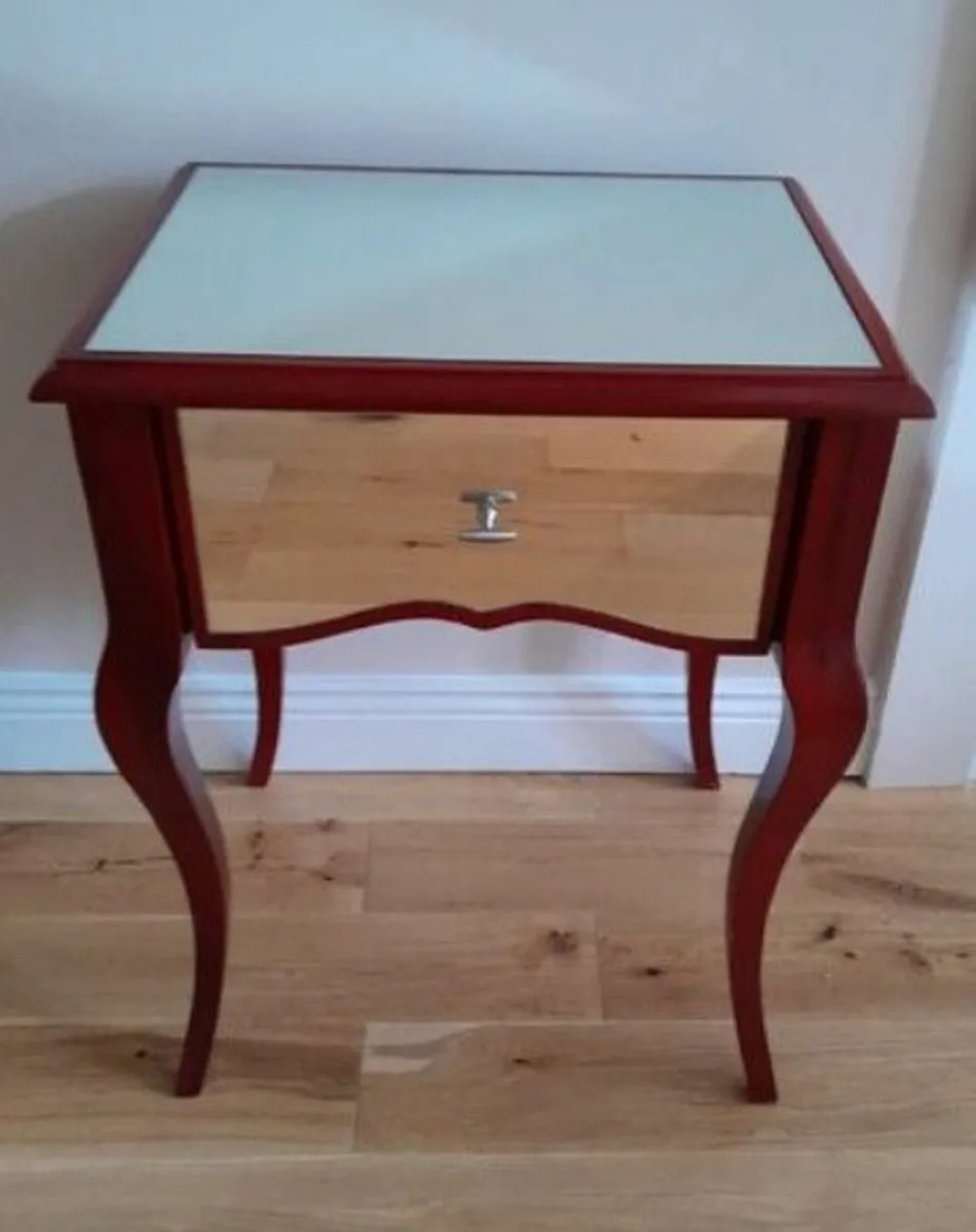 Lamp Table Console Table - Mirrored Top & Sides - Image 1