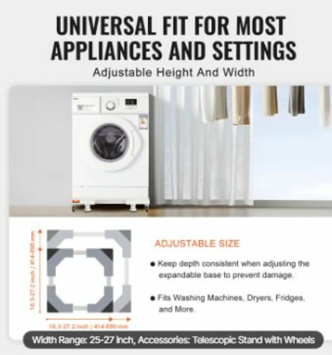 Mini Fridge Stand Universal Laundry Pedestal - Image 4