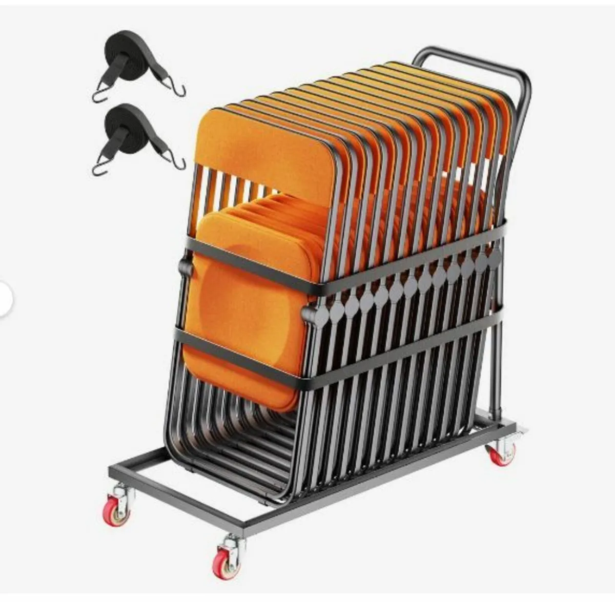 Folding Chair Rack Cart for 25 Chairs - Image 1