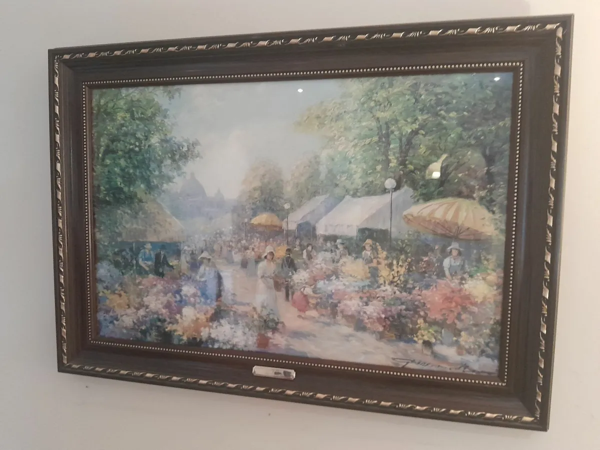 Flower Market - Gerhard Neswadba Framed Print - Image 3