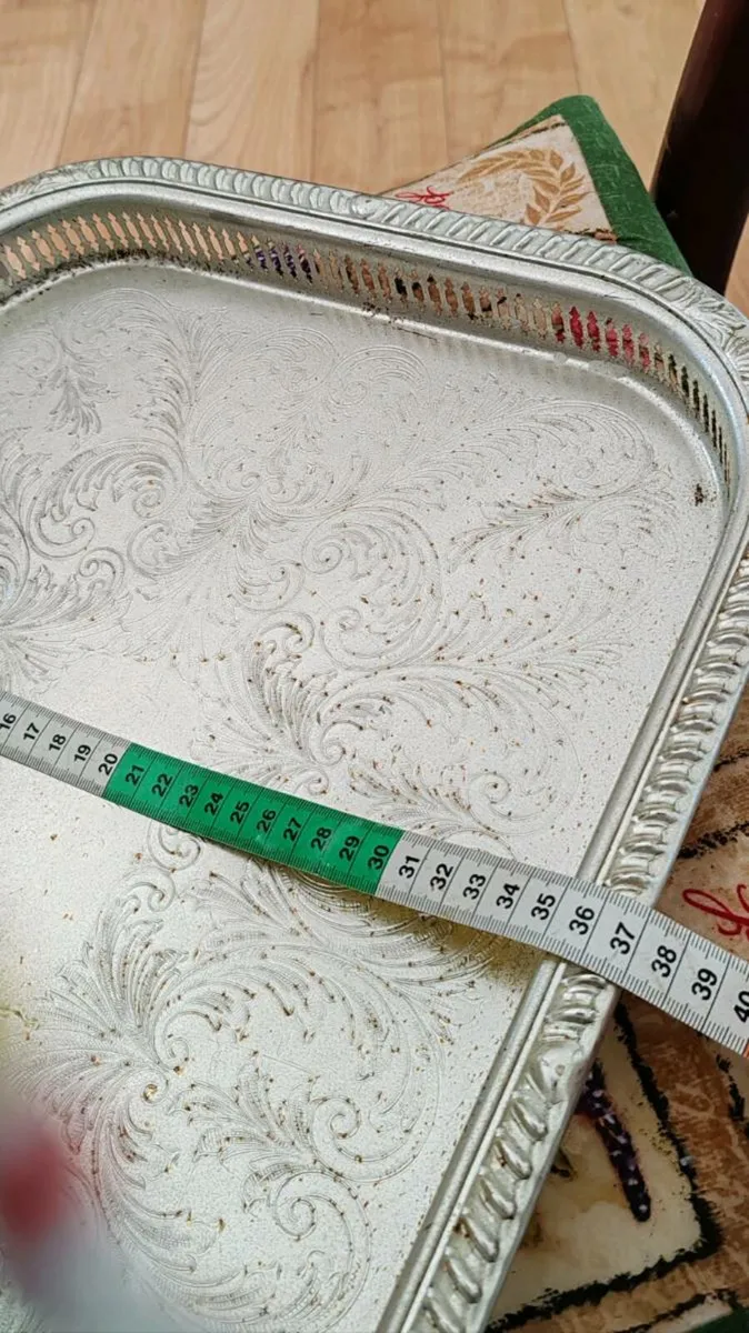 Vintage galleried tray - Image 2