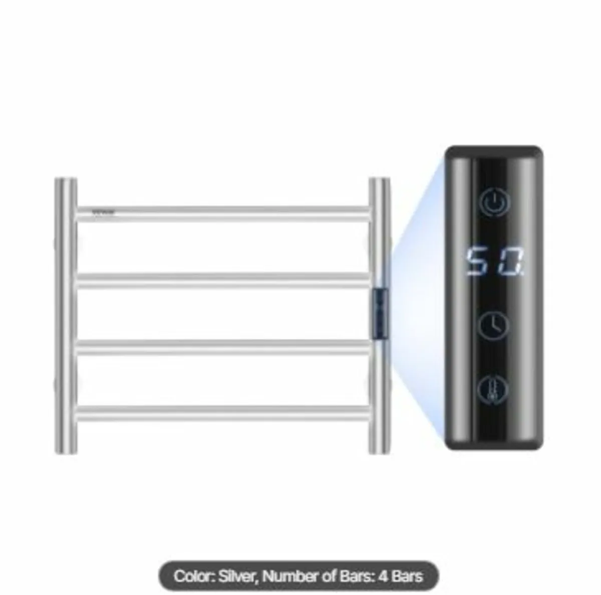 4-Bar Towel Warmer Rack Wall Mounted - Image 1
