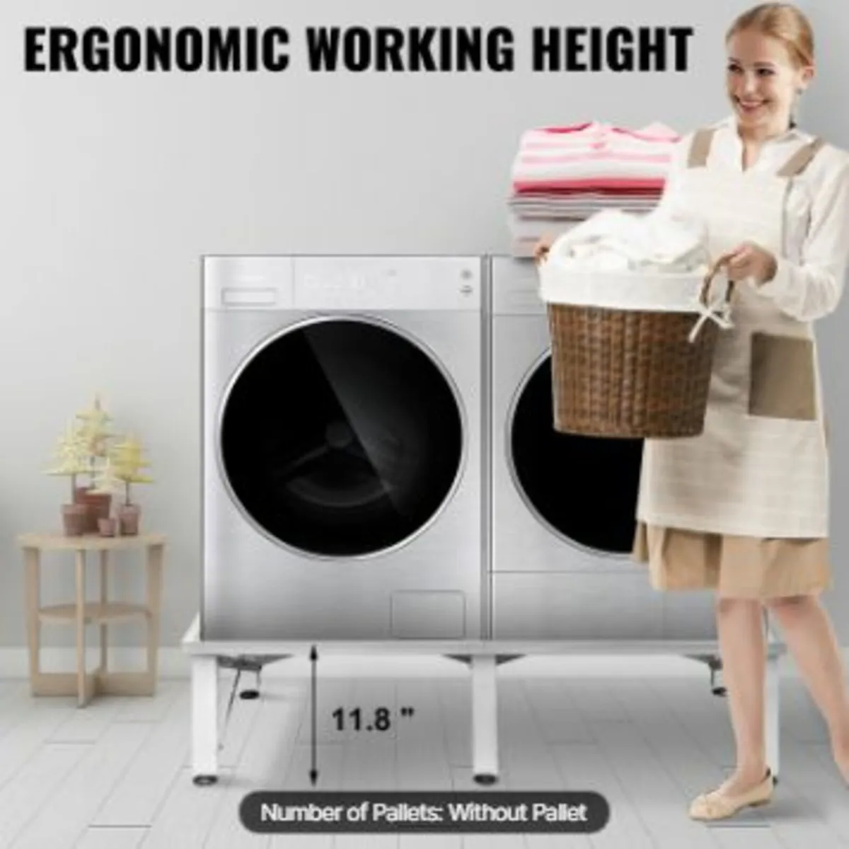Laundry Pedestal 48.8 x 21.6 Inch Width Universal - Image 2